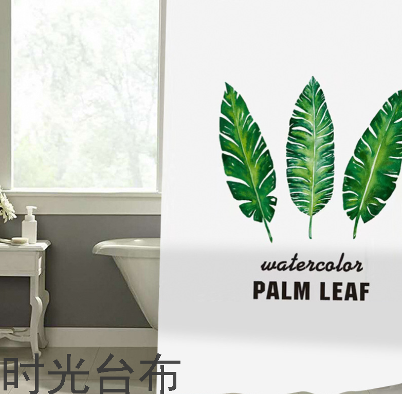 Simple Eva Shower Curtain Waterproof Thickened Mildew-Proof High-End Bathroom Partition Block Bath Curtain Dormitory Bath Curtain