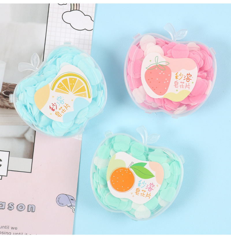 Student Daily Necessities Wholesale Apple Shape Boxed Soap Slice Portable Travel Disposable Cleaning Soap Sheet Student Daily Necessities Wholesale Apple Shape Boxed Soap Slice Portable Travel Disposable Cleaning Soap Sheet