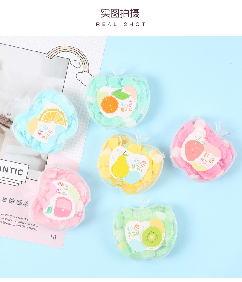 Student Daily Necessities Wholesale Apple Shape Boxed Soap Slice Portable Travel Disposable Cleaning Soap Sheet Student Daily Necessities Wholesale Apple Shape Boxed Soap Slice Portable Travel Disposable Cleaning Soap Sheet