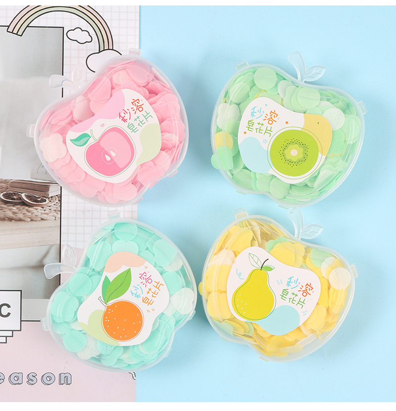 Student Daily Necessities Wholesale Apple Shape Boxed Soap Slice Portable Travel Disposable Cleaning Soap Sheet Student Daily Necessities Wholesale Apple Shape Boxed Soap Slice Portable Travel Disposable Cleaning Soap Sheet