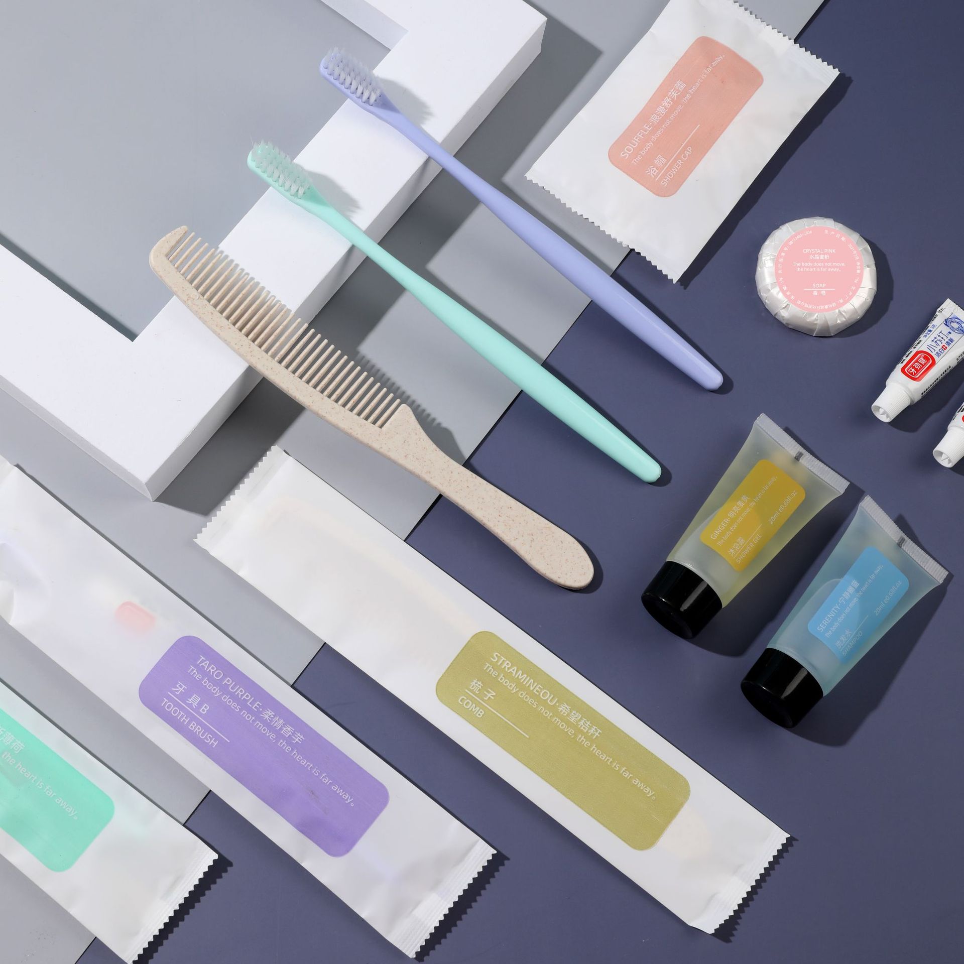 Hotel Hotel Disposable Washing Set B &amp; B Travel Product Toothpaste Toothbrush Comb Soap Shower Cap Slippers