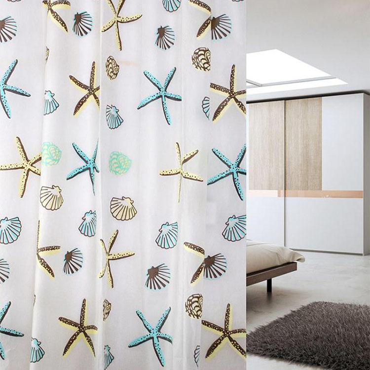 PEVA Shower Curtain Cloth Bathroom Curtain Bath Curtain Partition Curtain Fabric Window Curtain Wholesale
