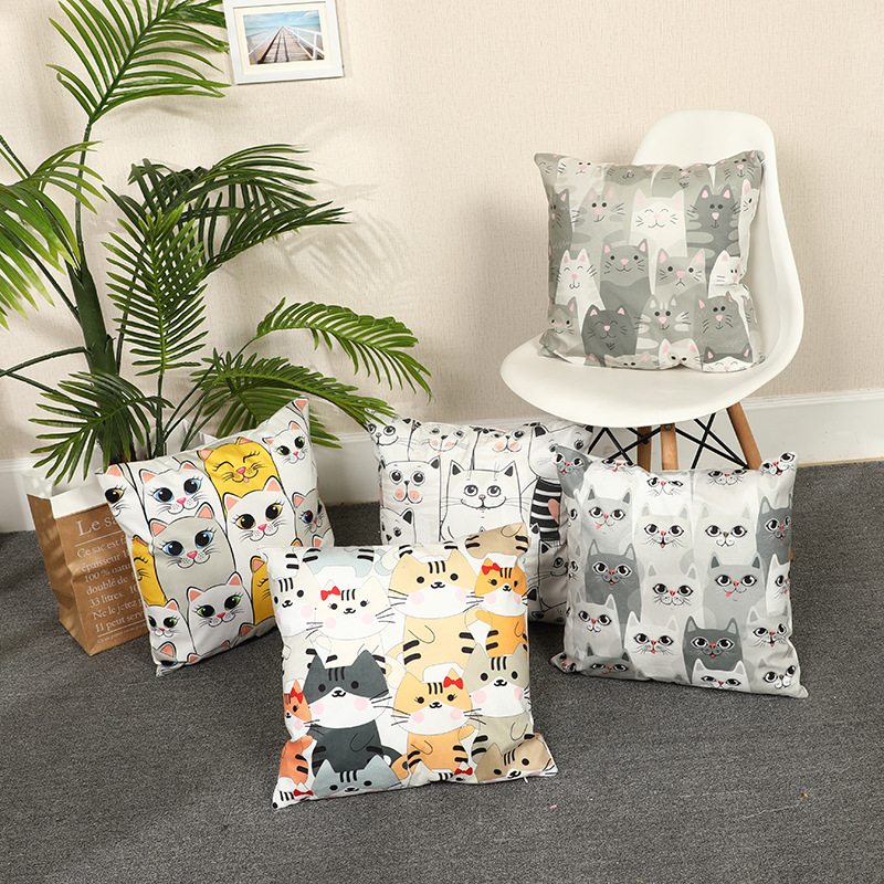 Amazon Popular Home Sofa Pillowcase Linen Peach Skin Pillow Home Supplies Customizable Waist Pillowcase