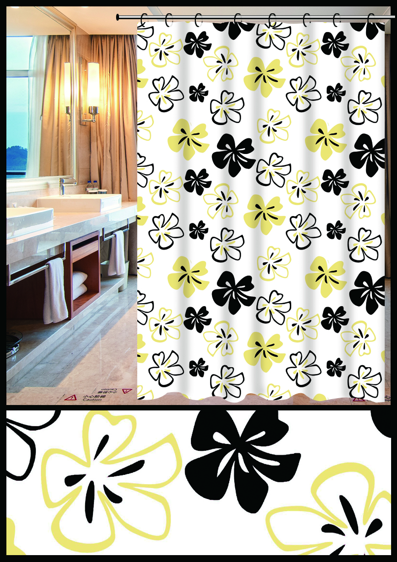 Manufacturers direct home small curtain flower small curtain thickened waterproof small curtain mildew mantra polyester fabric bath curtain Manufacturers direct home small curtain flower small curtain thickened waterproof small curtain mildew mantra polyester fabric bath curtain