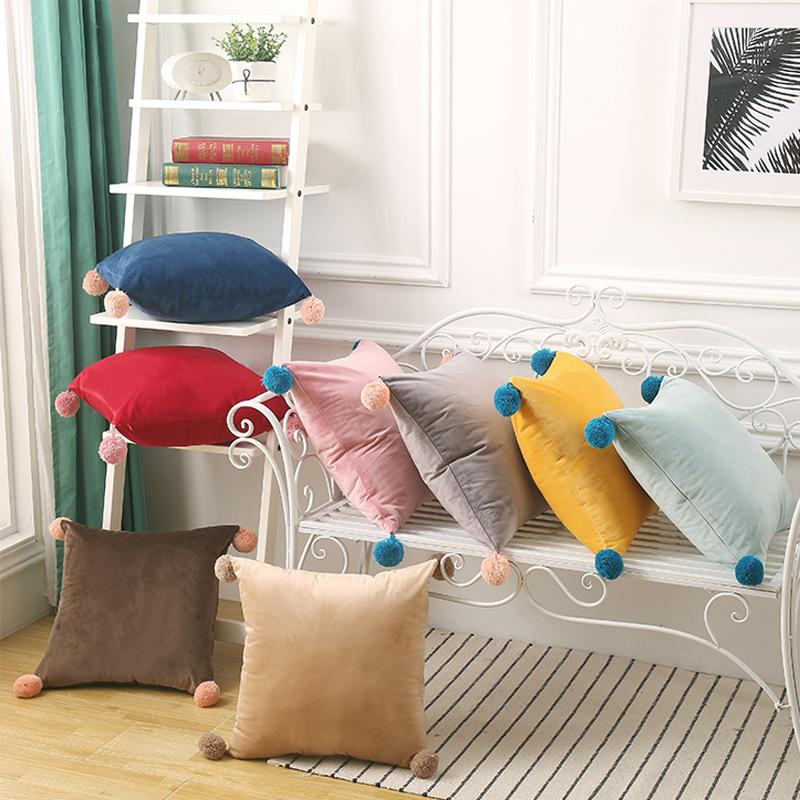 Simple Netherlands Velvet Pillow Nordic Instagram Style Sofa Cushion Bedside Cushion Velvet Backrest Pillow Cover Wholesale Simple Netherlands Velvet Pillow Nordic Instagram Style Sofa Cushion Bedside Cushion Velvet Backrest Pillow Cover Wholesale