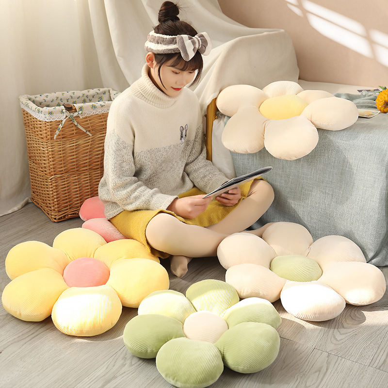 Little Daisy Flower-Pattern Throw Pillow Cushion Cushion Floor Chair Cushion Office Tatami Vehicle Cushion Buttock Cushion
