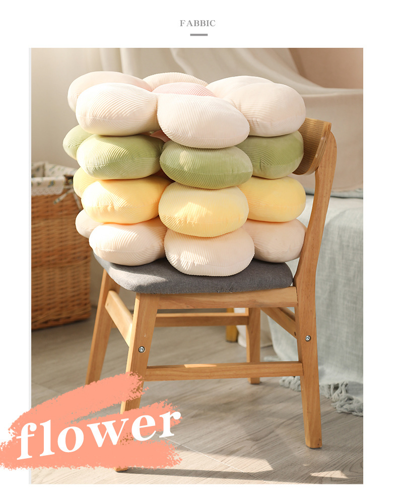 Little Daisy Flower-Pattern Throw Pillow Cushion Cushion Floor Chair Cushion Office Tatami Vehicle Cushion Buttock Cushion
