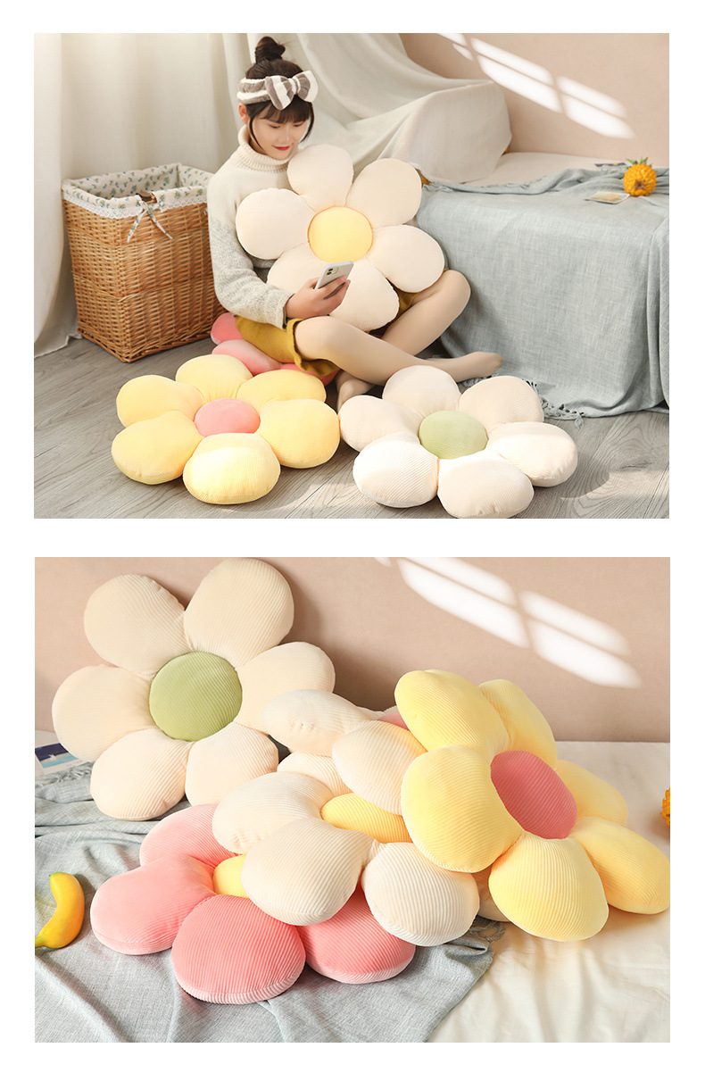 Little Daisy Flower-Pattern Throw Pillow Cushion Cushion Floor Chair Cushion Office Tatami Vehicle Cushion Buttock Cushion
