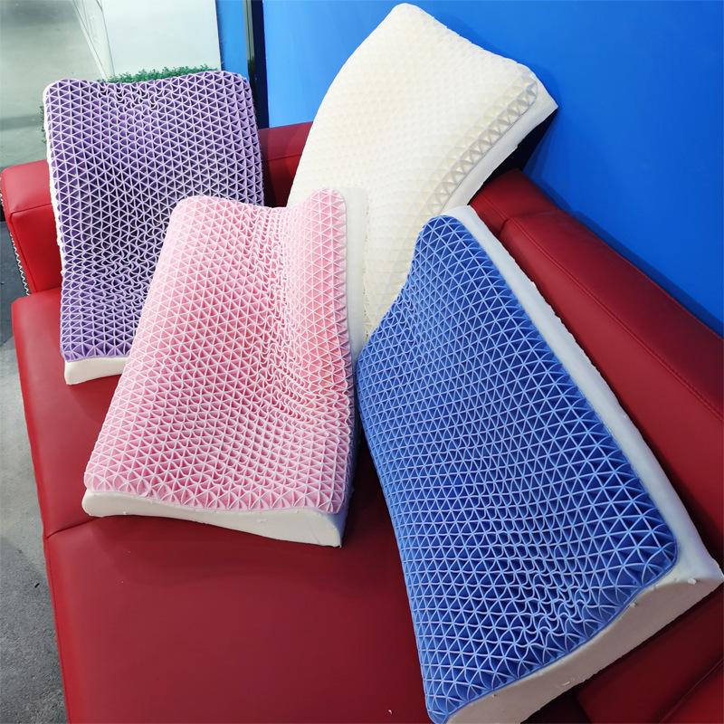Factory Wholesale TPE Cool Dynamic Non-Pressure Pillow Latex Pectin Composite Pillow Core Adult Student Summer Pillow