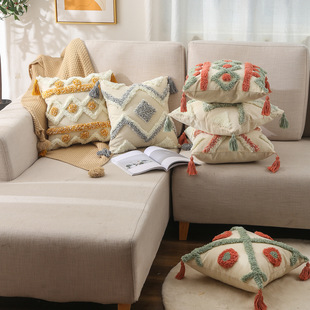 Exclusive for Cross-Border Tufted Pillow Cover Sofa Cushion Embroidery Processing Custom Pillow Drawing Proofing Processing Pillowcase Exclusive for Cross-Border Tufted Pillow Cover Sofa Cushion Embroidery Processing Custom Pillow Drawing Proofing Processing Pillowcase