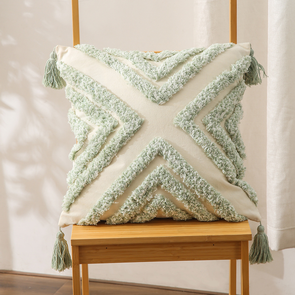 Exclusive for Cross-Border Tufted Pillow Cover Sofa Cushion Embroidery Processing Custom Pillow Drawing Proofing Processing Pillowcase Exclusive for Cross-Border Tufted Pillow Cover Sofa Cushion Embroidery Processing Custom Pillow Drawing Proofing Processing Pillowcase