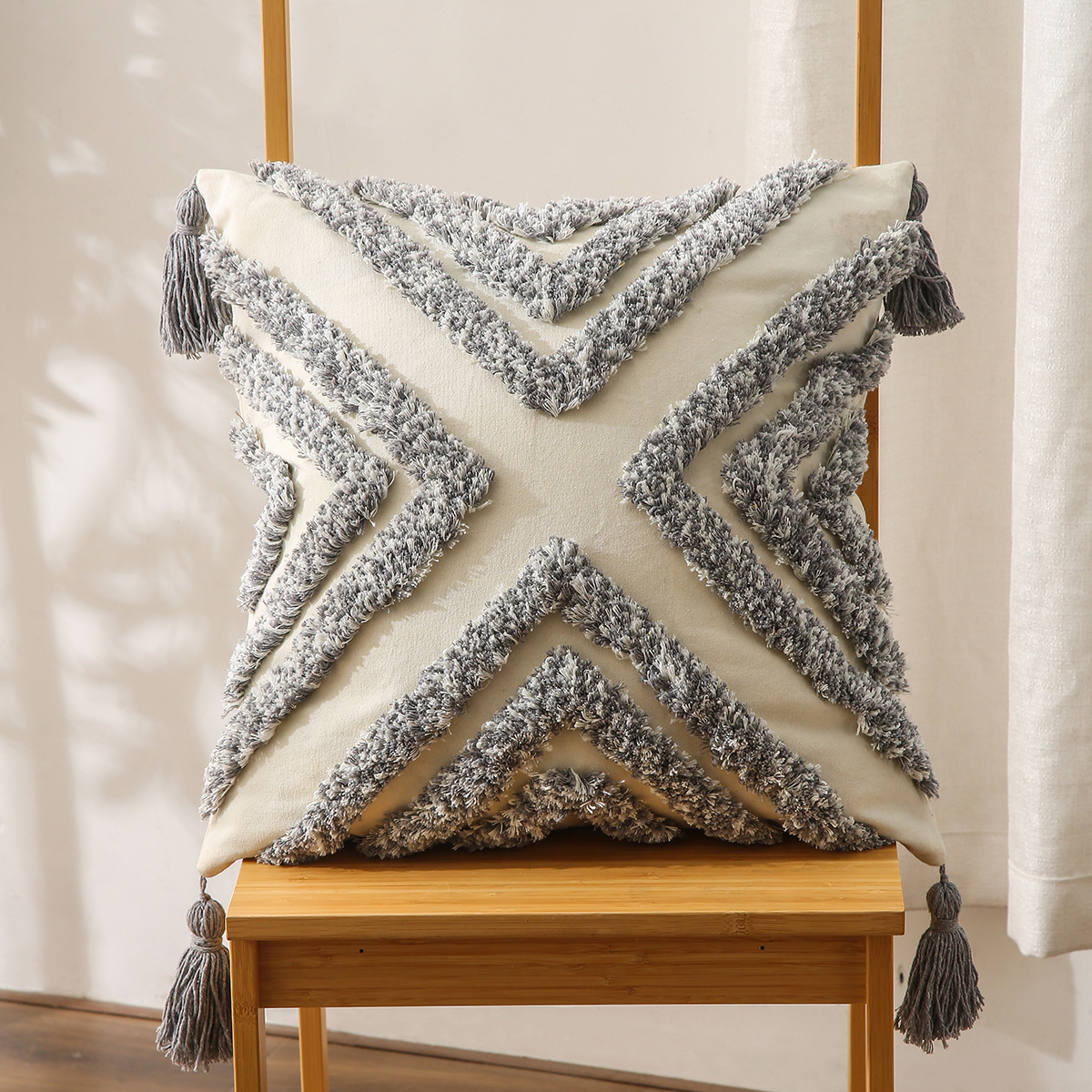Exclusive for Cross-Border Tufted Pillow Cover Sofa Cushion Embroidery Processing Custom Pillow Drawing Proofing Processing Pillowcase Exclusive for Cross-Border Tufted Pillow Cover Sofa Cushion Embroidery Processing Custom Pillow Drawing Proofing Processing Pillowcase