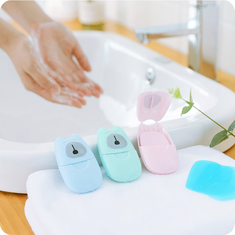 Travel Portable Soap Slice Mini Disposable Hand Washing Soap Flakes Travel Soap Paper Laundry Sheet