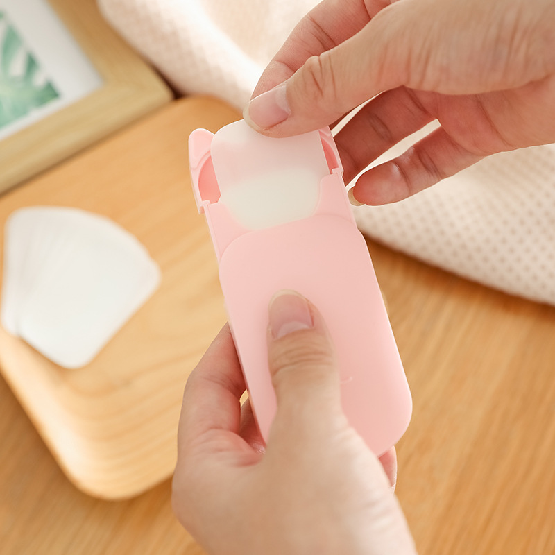 Disposable Hand Washing Piece Soap Paper Soap Dish 30 Pieces Portable Travel Pack Soap Flake Disinfection Cleaning