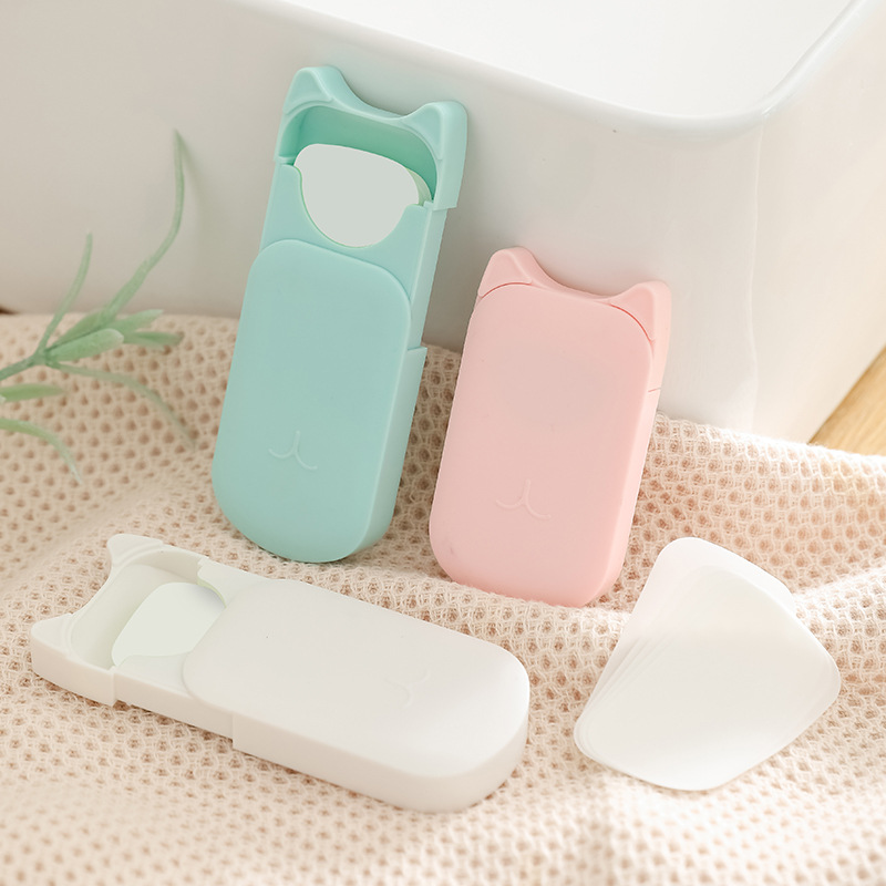Disposable Hand Washing Piece Soap Paper Soap Dish 30 Pieces Portable Travel Pack Soap Flake Disinfection Cleaning