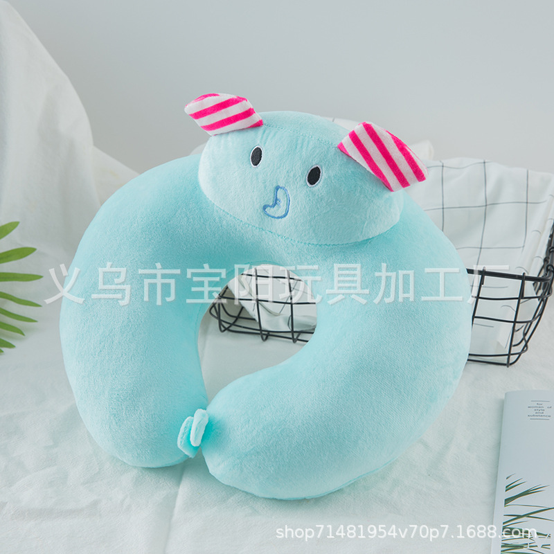 2020 Popular Cartoon U-Shaped Pillow Neck U-Shaped Pillow Cervical Pillow Afternoon Nap Pillow Cute Plane Travel Pillow Lying