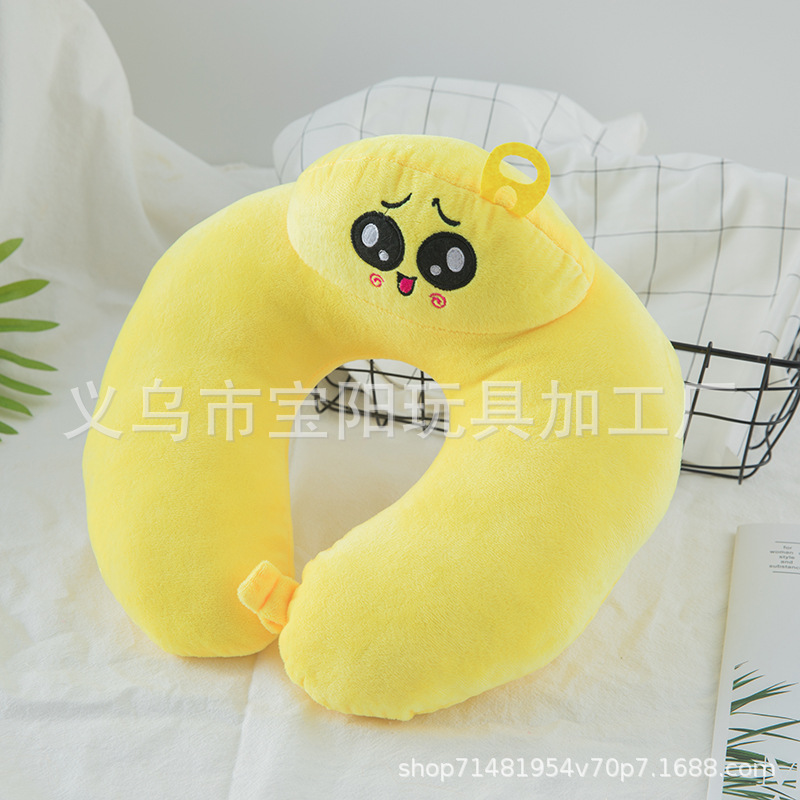 2020 Popular Cartoon U-Shaped Pillow Neck U-Shaped Pillow Cervical Pillow Afternoon Nap Pillow Cute Plane Travel Pillow Lying