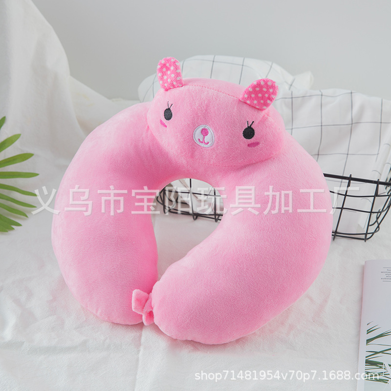 2020 Popular Cartoon U-Shaped Pillow Neck U-Shaped Pillow Cervical Pillow Afternoon Nap Pillow Cute Plane Travel Pillow Lying