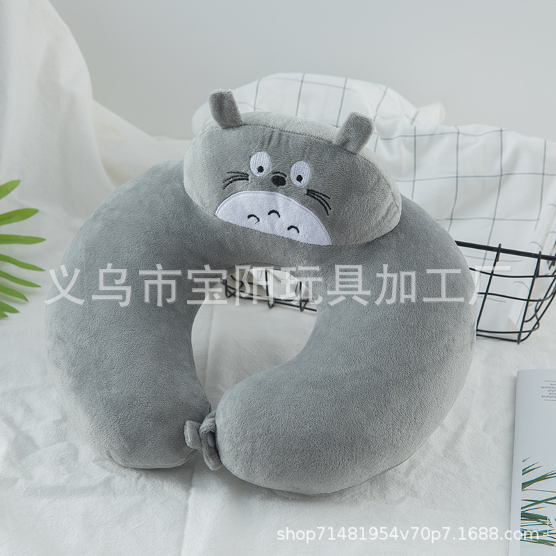 2020 Popular Cartoon U-Shaped Pillow Neck U-Shaped Pillow Cervical Pillow Afternoon Nap Pillow Cute Plane Travel Pillow Lying