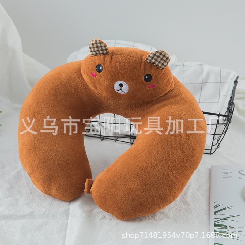 2020 Popular Cartoon U-Shaped Pillow Neck U-Shaped Pillow Cervical Pillow Afternoon Nap Pillow Cute Plane Travel Pillow Lying