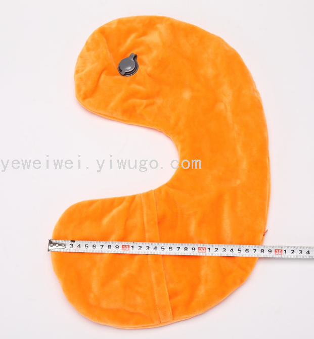 Atmospheric Mouth Crystal Velvet PVC Pillow Core Outdoor Travel Traveling Pillow Pillow Automatic Inflatable Pillow U-Shaped U-Shaped Pillow