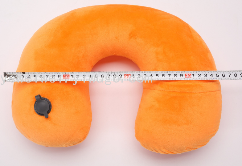 Atmospheric Mouth Crystal Velvet PVC Pillow Core Outdoor Travel Traveling Pillow Pillow Automatic Inflatable Pillow U-Shaped U-Shaped Pillow