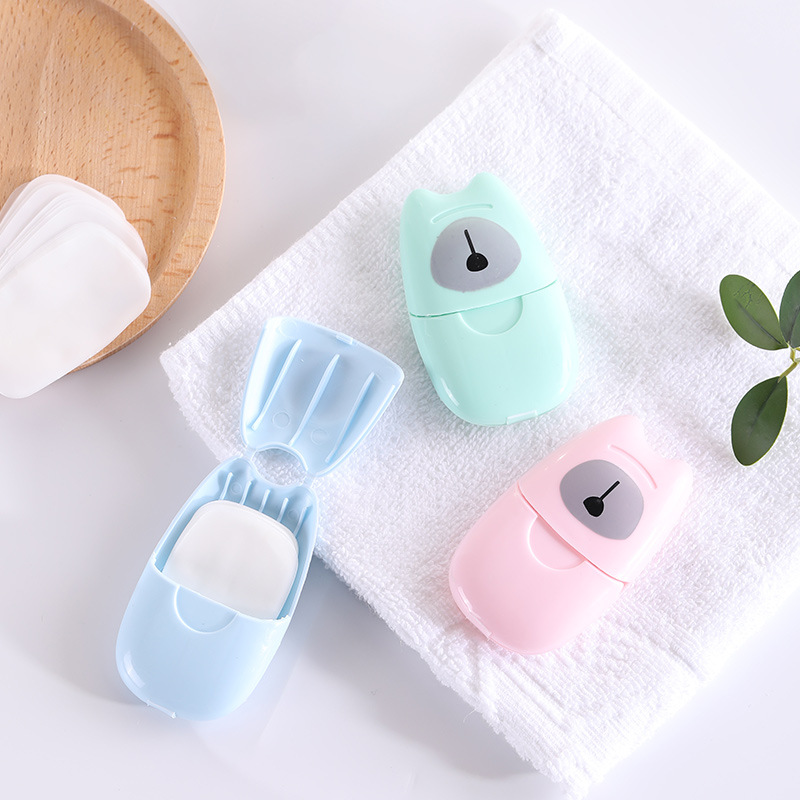 Easy Travel Portable Soap Slice 50-Piece Portable Soap Sheet Disposable Soap Slice for Hand Washing