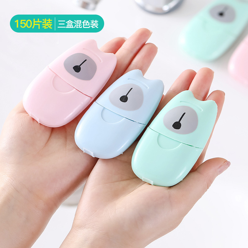 Easy Travel Portable Soap Slice 50-Piece Portable Soap Sheet Disposable Soap Slice for Hand Washing
