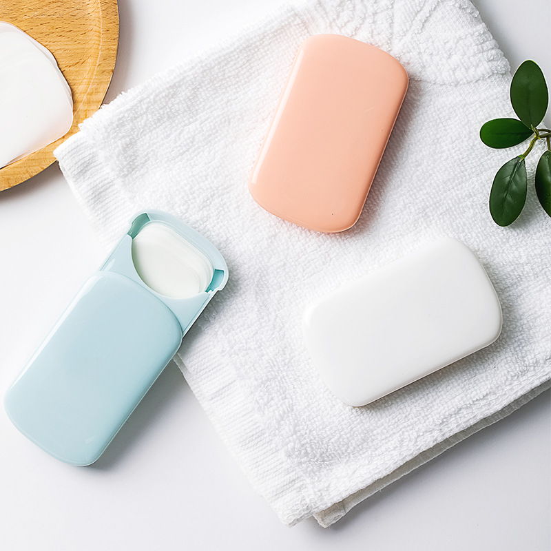 Yikeju Soap Slice Travel Pack Disposable Hand Washing Tablets Portable Hotel Hotel Portable Mini Boxed Soap Flake