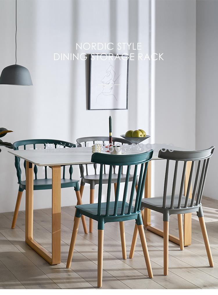 Nordic Windsor Chair American dining chair simple back stool plastic chair solid wood chair designer household chair Nordic Windsor Chair American dining chair simple back stool plastic chair solid wood chair designer household chair
