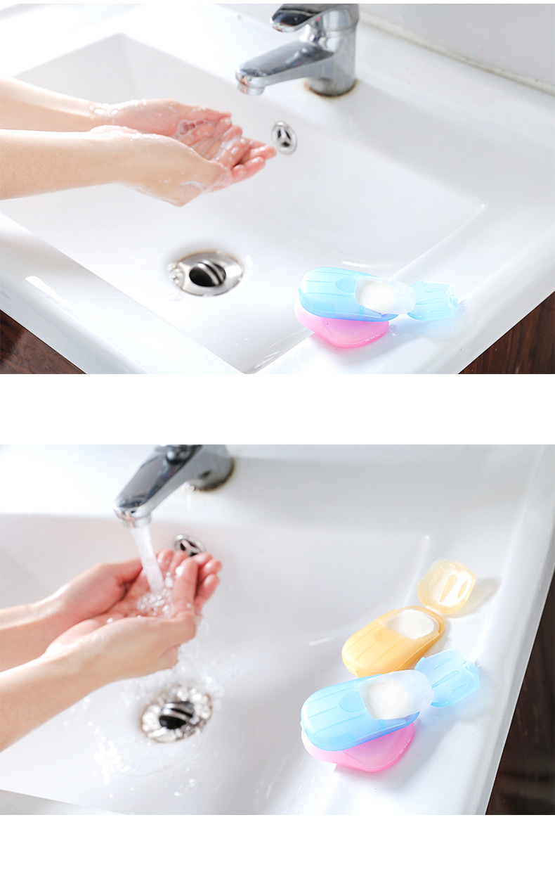 Hotel Travel Disposable Soap Slice 20 PCs Boxed Soap Sheet Portable Hand Washing Tablets Soap Flake Mini Soap Flakes Hotel Travel Disposable Soap Slice 20 PCs Boxed Soap Sheet Portable Hand Washing Tablets Soap Flake Mini Soap Flakes