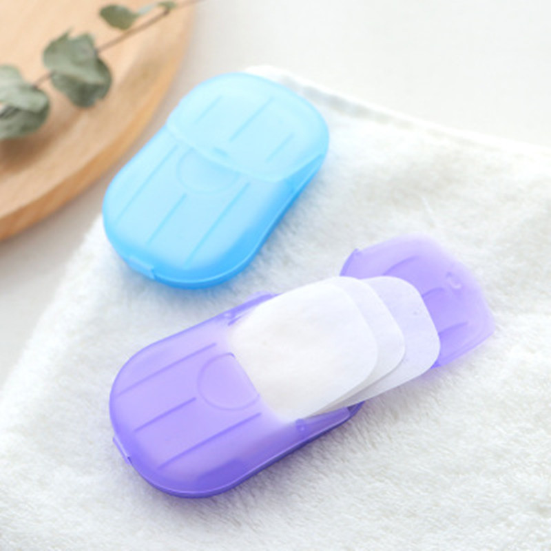 Hotel Travel Mini Disposable Portable Soap Slice Boxed Bath Small Soap Flakes Hand Washing Floral Fragrance Moisturizing Cleaning