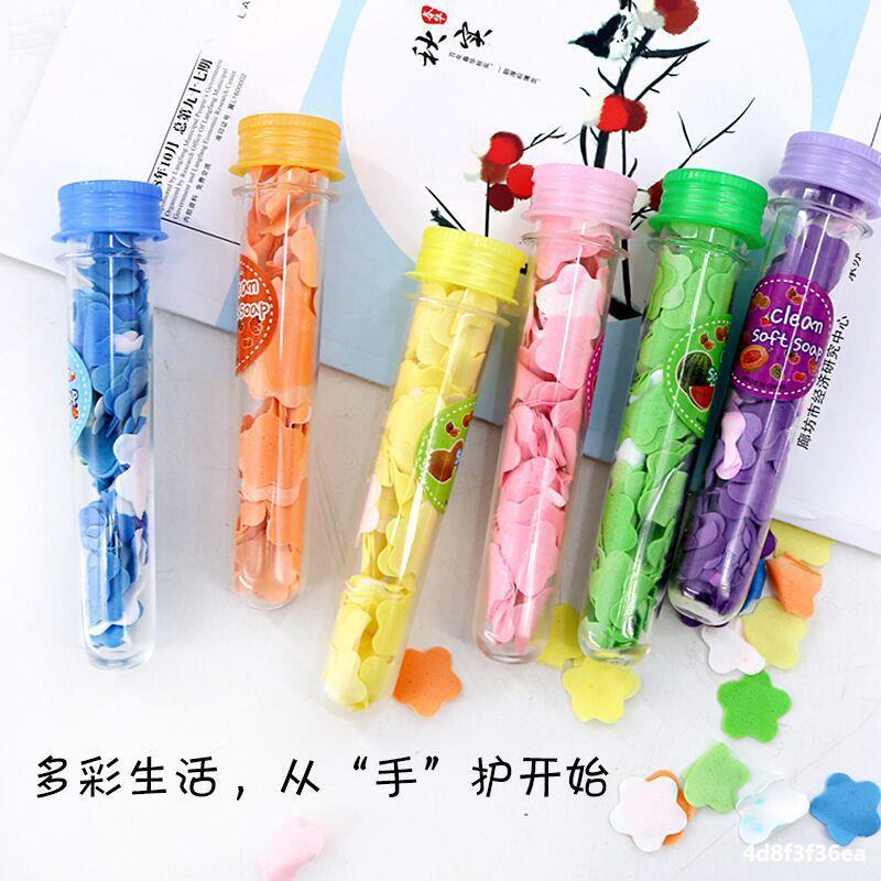 Portable Hand Washing Tablets Multi-Color Soap Flake Soap Slice Outdoor Travel Bottled Test Tube Disposable Soap Sheet Convenient Portable Hand Washing Tablets Multi-Color Soap Flake Soap Slice Outdoor Travel Bottled Test Tube Disposable Soap Sheet Convenient