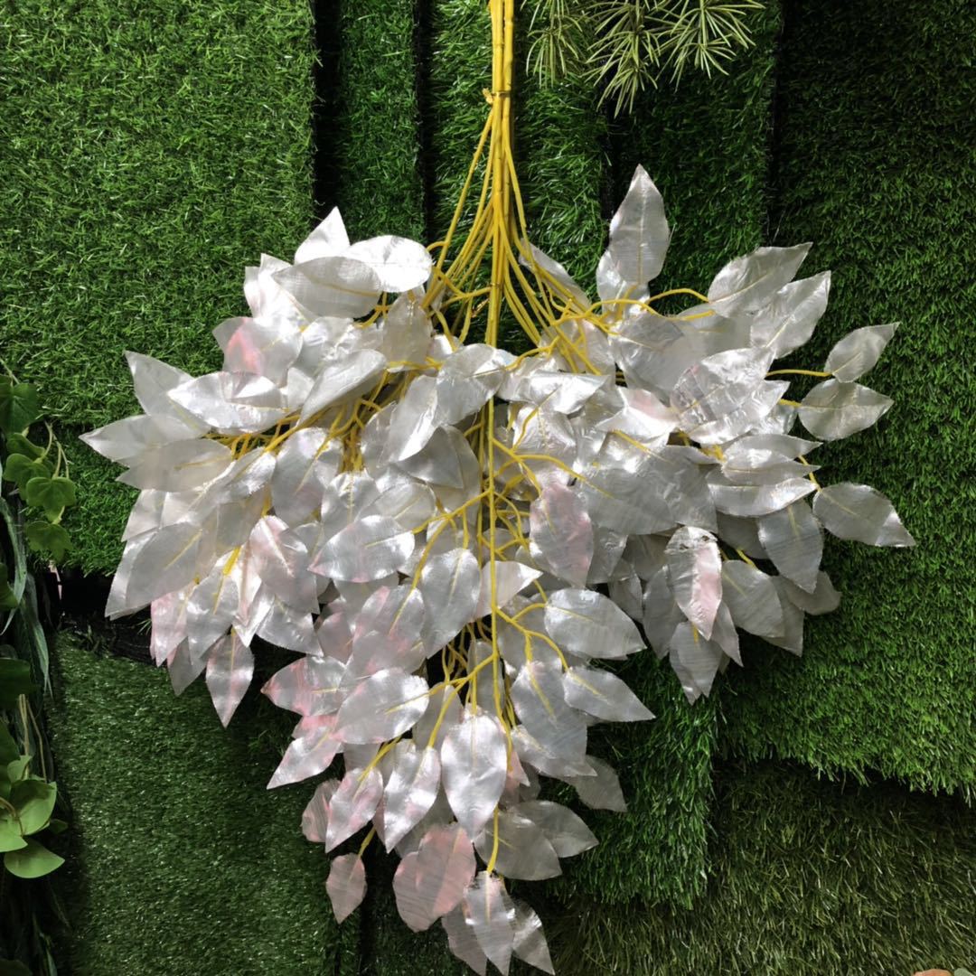 Simulation Golden Banyan Leaves Simulation Banyan Tree Artificial Plants Golden Branches Fake Branches Decoration Engineering Yiwu Wholesale