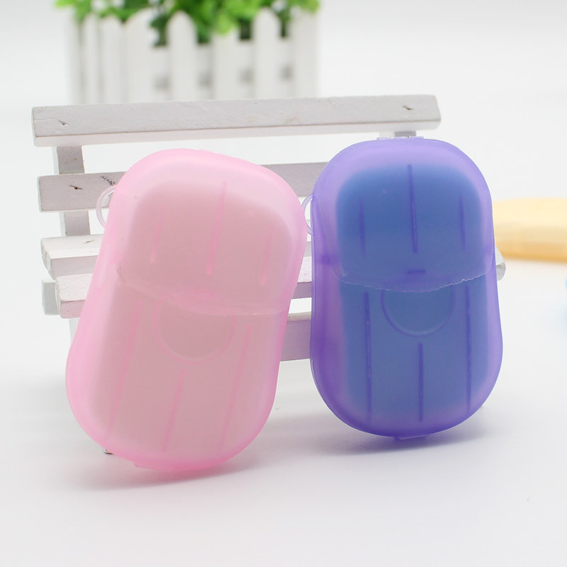 0229 Travel Disposable Soap Slice Boxed Soap Sheet Portable Hand Washing Tablets Mini Soap Flake Customized Logo