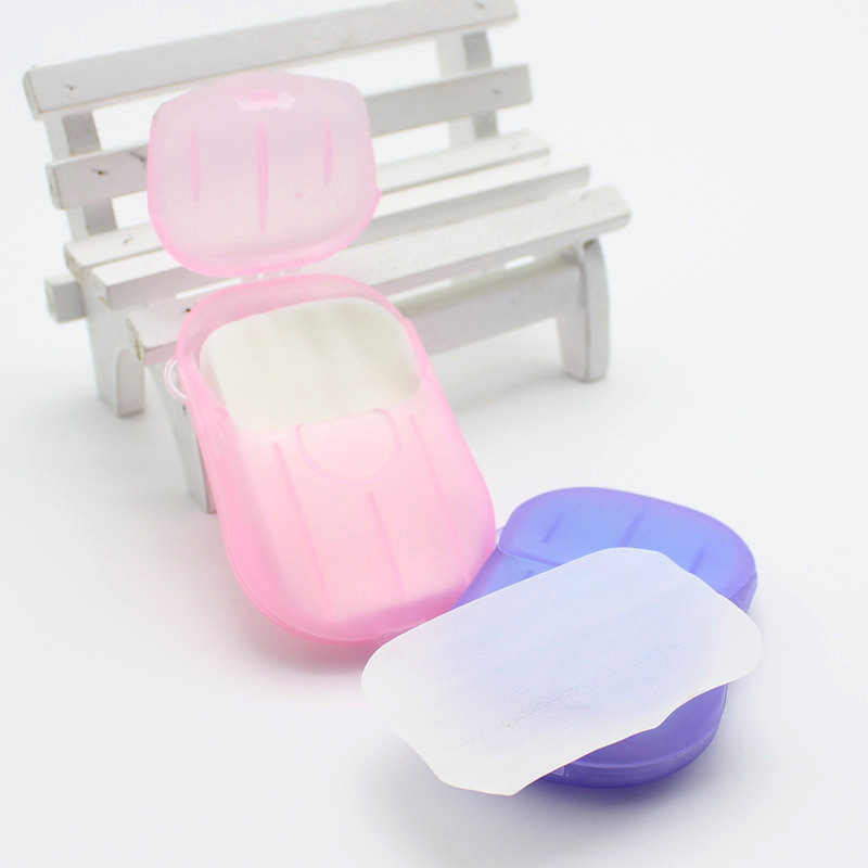 0229 Travel Disposable Soap Slice Boxed Soap Sheet Portable Hand Washing Tablets Mini Soap Flake Customized Logo
