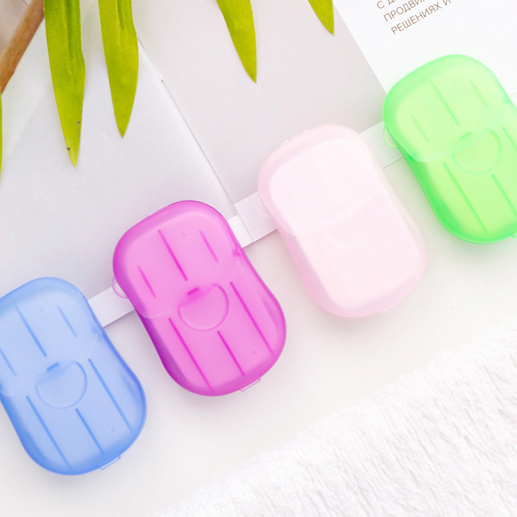 Manufacturer Soap Flake Disposable Soap Slice Boxed Mini Soap Flakes Travel Soap Sheet Portable Color