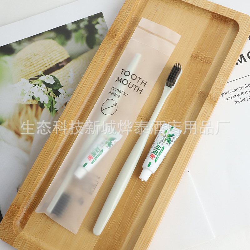 Disposable Toothbrush Hotel Tooth-Cleaners Two-in-One Hotel B & B Toiletries Disposable Slippers Soap in Stock Disposable Toothbrush Hotel Tooth-Cleaners Two-in-One Hotel B & B Toiletries Disposable Slippers Soap in Stock
