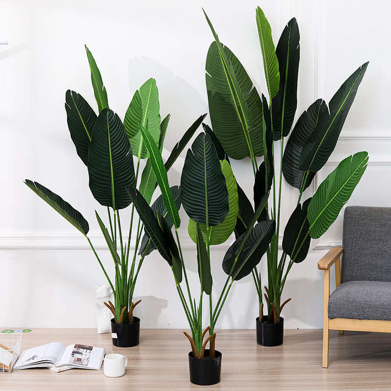 Imitative Tree Artificial Plant Bonsai Nordic Large Ravenala Bird of Paradise Domestic Ornaments Fake Green Plant Potted Plants