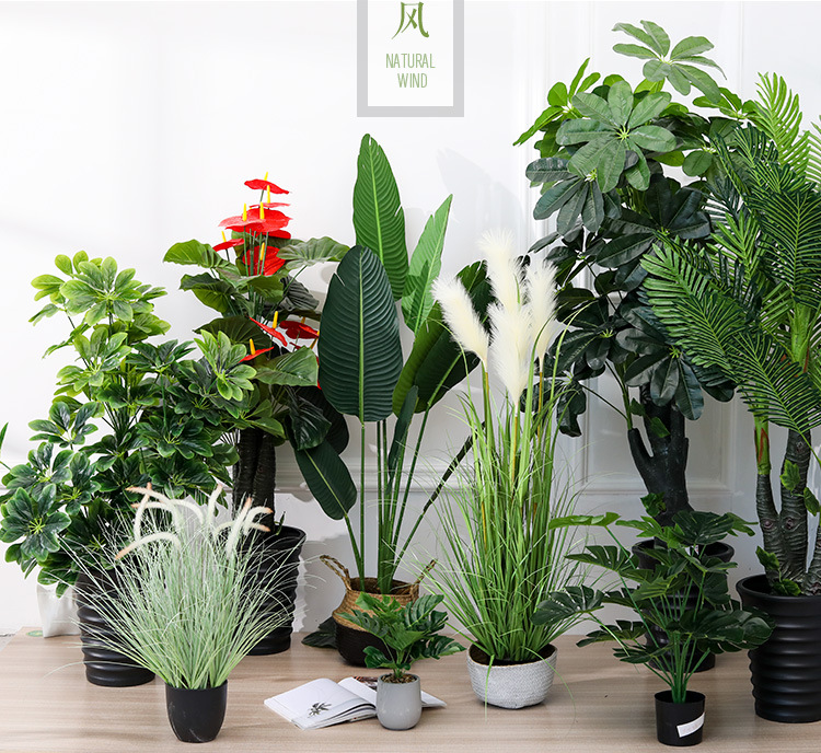 Imitative Tree Artificial Plant Bonsai Nordic Large Ravenala Bird of Paradise Domestic Ornaments Fake Green Plant Potted Plants