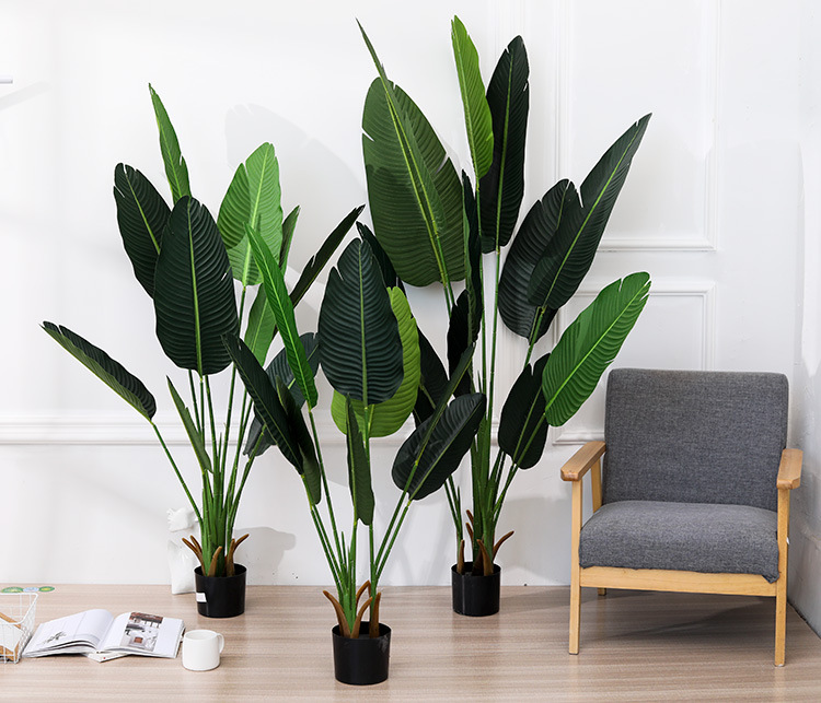 Imitative Tree Artificial Plant Bonsai Nordic Large Ravenala Bird of Paradise Domestic Ornaments Fake Green Plant Potted Plants