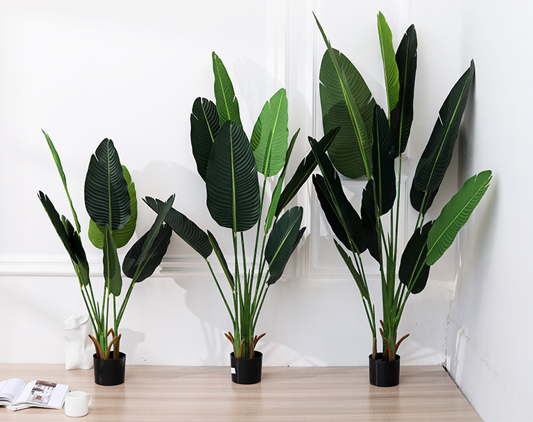 Imitative Tree Artificial Plant Bonsai Nordic Large Ravenala Bird of Paradise Domestic Ornaments Fake Green Plant Potted Plants