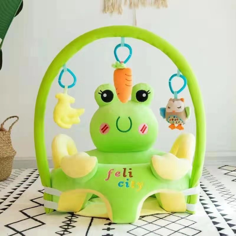 Cartoon Baby Learning Seat Infant Safety Small Chair Portable Children&#039;s Sofa Plush Toy Bell Puzzle