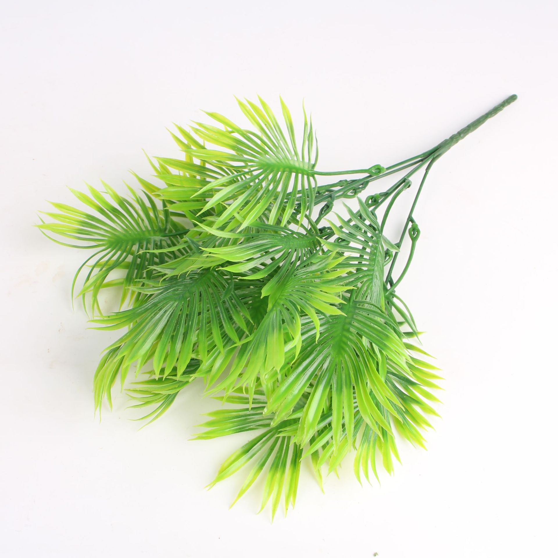 Artificial Green Color Plant Wall Ornamental Flower Fan Leaf Tree Artificial Flower Silk Flower Engineering Gardening Decoration Props Flower
