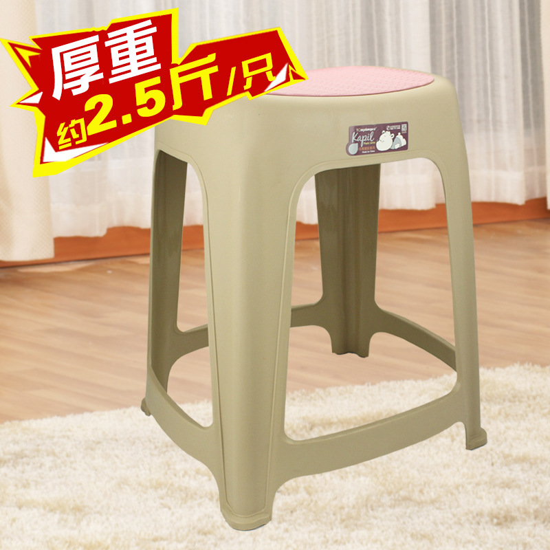 Thickened plastic stool for home/bar chair adult dining chair large square stool high stool plastic stool