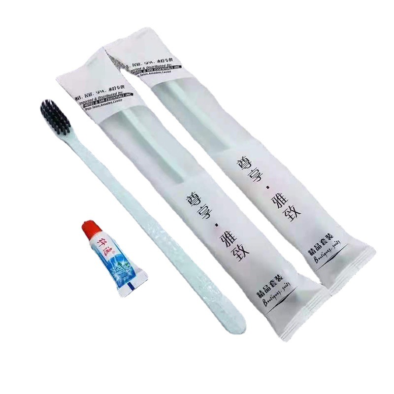 Hotel Disposable Toothbrush Hotel Disposable Toiletries Travel Set Soft-Bristle Toothbrush Toothpaste Independent Packaging