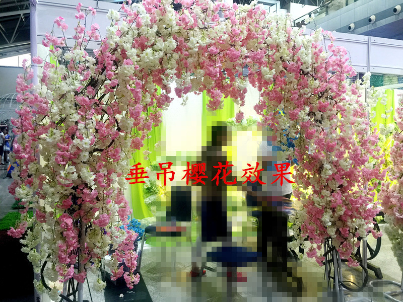 Factory Wholesale Artificial Cheery Branch Fake Flower for Wedding 4 Forks with Leaves Landscape Tree Wedding Decoration Flower Arch Road Lead Factory Wholesale Artificial Cheery Branch Fake Flower for Wedding 4 Forks with Leaves Landscape Tree Wedding Decoration Flower Arch Road Lead