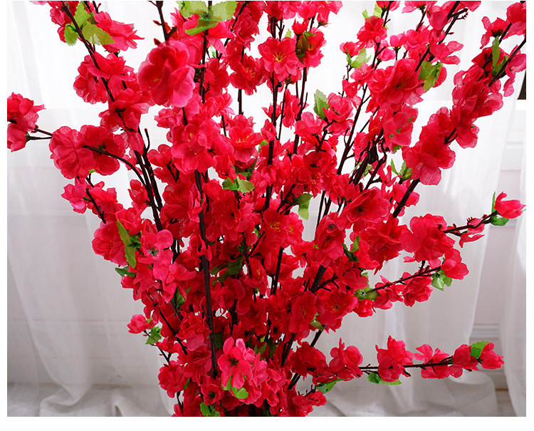 Factory Wholesale Decoration Raw Silk Artificial Flower Artificial Peach Tree Ornamental Flower 6-Branch Artificial Peach Blossom Factory Wholesale Decoration Raw Silk Artificial Flower Artificial Peach Tree Ornamental Flower 6-Branch Artificial Peach Blossom