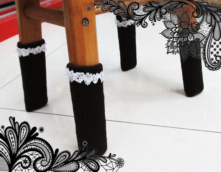 Knitted lace table foot set foot / chair / table / chair pad foot cover protective cover / desk legs and chairs mat