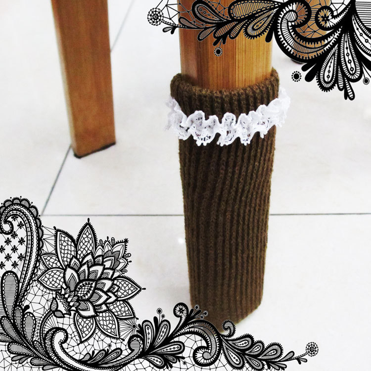 Knitted lace table foot set foot / chair / table / chair pad foot cover protective cover / desk legs and chairs mat